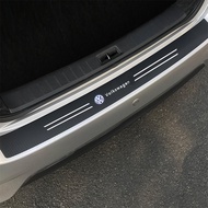 1PCS Car Styling Rear Bumper Protector Sticker Rear Trunk Carbon Fiber Door Sill Strip for VW Volksw