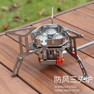 Outdoor Camping Integrated Stove Lightweight Stove Electronic Ignition Large Household Gas Stove Cam