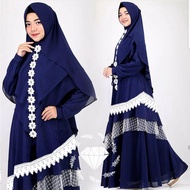 Gava PUTRI SYAR'I MOSSCRAFE Material Long Syar'i Gamis Muslimah Modern Trendy Women's Dress