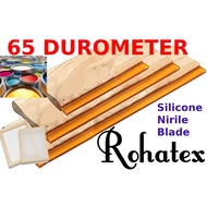 SILKSCREEN PRINTING  WOOD HANDLE 65 DUROMETER, PERMANENT SILICONE SQUEEGEE WITH NITRILE BLADE A3&A4