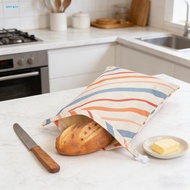 [Georgia]  Beeswax Bread Bag Breathable Bread Storage Reusable Bread Storage Bag with Beeswax Lining