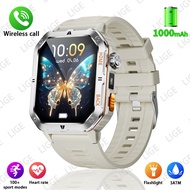 Lige cuộc gọi Bluetooth đồng hồ thông minh nam giới và phụ nữ 1000 mAh pin lớn Đèn pin Led thể thao