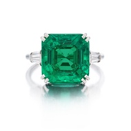 Harry Winston Emerald and Diamond Ring