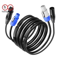 10FT DMX512 Extension Cable, AC Power DMX512 3Pin XLR Signal Combo Cables for Stage Lighting, Concer