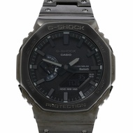 卡西歐 G-SHOCK 全金屬 2100 系列 GMB2100BD1AJF 男士數位類比雙顯腕錶，黑色，不鏽鋼錶殼