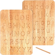 Montessori & Me Wood Alphabet Tracing Board Montessori Letters - Wooden Letters - Large Print Letter