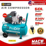 P-60L-AC 60 Litre Tank Air Compressor 2HP 8Bar 192L/min 60L Kompresor Angin Compressor Angin