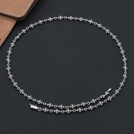 Chrome&Hearts S Sterling Silver Cross Necklace