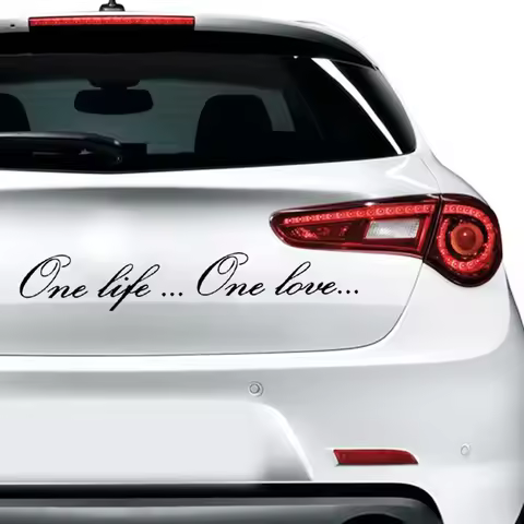 Car Sticker Vinyl one life..one love.. Stickers and Decals Funny 3D Stickers On Car Styling Creative