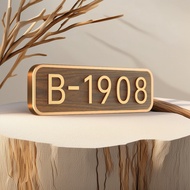 Customised House Number Plate, HDB Unit Door Number Signage, Elegant Door Sign for Singapore Homes, 