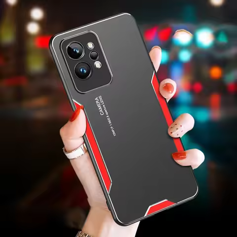 Aluminum Metal Case For Realme GT Neo 2 2T 3 GT2 Pro Cover Luxury Matte Hard Phone Case For Realme 9