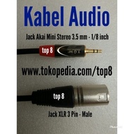 Kabel Audio - Jack Akai Mini Stereo 3.5 mm To Jack XLR 3 Pin - 2 Meter