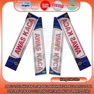 ACRYLIC LABEL BEWARE OF GLASS WRITING BOARD ACRYLIC GUIDE PUSH STICKER GM STICKER WARNING MARKER WAT