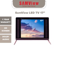 SamView LED TV 17 Inch With DVBT2 (Special Promotion) Piano Black