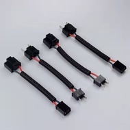 2Pcs H4 female to H7 male  Conversion Connector Wiring Harness Headlight Fog Light Plug Good Quality