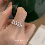 KY-DMoney Drawing and Luck Changing Abacus Sterling Silver Ring for WomeninsLight Luxury Minority Design2022New Fashion