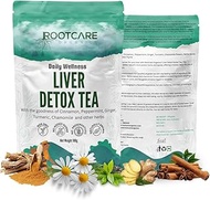 Rootcare Organics Fatty Liver Detox Ayurvedic Tea |100G Cinnamon Peppermint & Herbal Blend Supports 