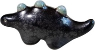 Awasaka EK88-N04 Edokko Dinosaur Tableware, Black x Blue, Stegosaurus, Chopsticks Rest, 2.4 x 0.8 x 