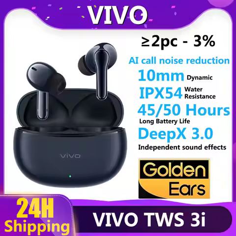Original Vivo TWS 3i Bluetooth 5.3 Wireless Earphones AI call noise reduction 55Ms low Latency Super