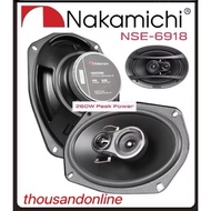 Nakamichi NSE6918 - 6x9" 3 Way Coaxial Speakers 260W | Car Speaker | Speaker Kereta | 6x9 | NSE 6918
