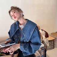 Fairy.store Aurora Jacket Sailor Style Large Collar Denim TS2148