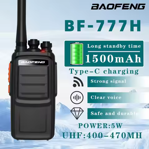 2PCS Baofeng BF-777H Walkie Talkie 16CH 3-5km Two-Way Radio UHF 400-470MHz Portable Long Range Wirel