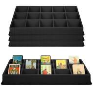 Geetery 4 Pack Card Sorting Tray Card Sorting and Dealer Tray Sports Card Tray Game Card Sorter Play