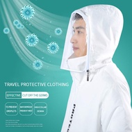 【EM051】 Adult Civil Epidemic Prevention Isolation Travel Protective Jacket with Face Shield