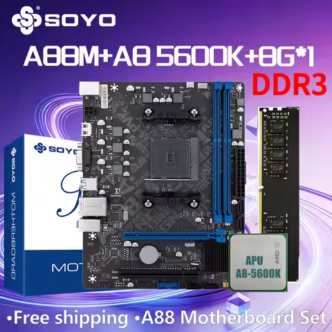 SOYO A88M Motherboard FM2 DDR3 8G*1 Computer components Game Mainboard SATA 3.0 AMD CPU FM2 Processo