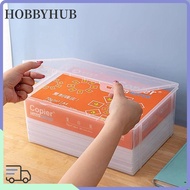HOBBYHUB Home Office Supplies Storage Box, Plastic Transparent Storage Box,  Dustproof a4 Paper Orga