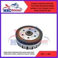 RUMAH KAMPAS KOPLING PLUS GIGI GENDENG BESAR SUPRA X 125 FI BLADE 125 FI KODE 22100 KYZ 901