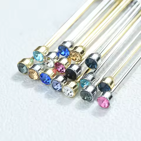 ICEYY Czech Crystal Mens Shirt Collar Pin Clip Groom Formal Men's Collar Bar Tie Pin for Wedding Bus