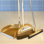 Magic Broom and Dustpan Set Multifunction Stainless Steel Sweeper Wiper Dense Bristles Plastic Sweep