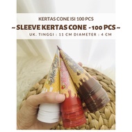 100pcs Ice Cream Cone Packaging Paper Cone Ice Cream Cone