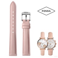 Fossil fossil leather watch strap women's watch chain pink leather pin buckle belt accessories 12 14 16mm