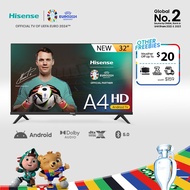 [2024] Hisense A4 Smart TV 32 inch | Google Play | Hey Google | Chromecast | Dolby Audio | DTS Virtual X | WIFI