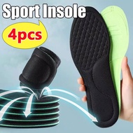 4pcs Soft Memory Foam Insoles for Shoes Men Women Sneakers Deodorant Absorb-Sweat Massage Breathe In