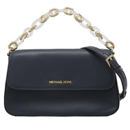 MICHAEL KORS SOFIA 浮雕LOGO手提兩用黛妃包.海軍藍