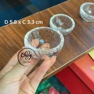 Chén Cốc Thủy Tinh Cúng Dường Hàng Đẹp Đồ Thờ Cúng Đồ Phong Thủy Cao Cấp - Chay Decor
