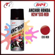 ANCHOR MOTOCYCLE HONDA Spray Can Tin Cat Paint 400ML H214* EX5 Red Merah Sprey Ancer Honda Ori 100% Original