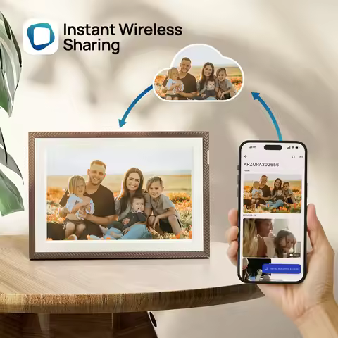 ARZOPA Digital Picture Frame 10.1 Inch 32GB WiFi Digital Picture Frame with 1280*800 HD Touch Screen