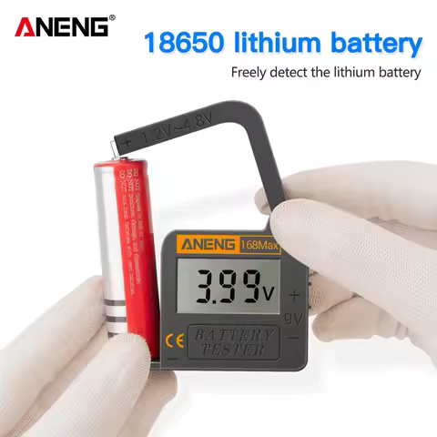 Digital Lithium Battery Testers Capacity ANENG 168Max test Check AAA AA Button Cell Checkered Batte