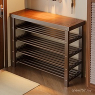 Source Rack Shoe Rack Solid Wood Can Sit In-House Door Shoe Cabinet Easy Change Multi-Layer Storage 