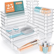 Yhy Transparent Drawer organiser Acrylic Storage Desktop storage Divider drawer organizer Tray Skincare Cosmetics storage box