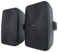 2 WET-6525B 6.5" 70V Commercial Indoor/Outdoor Wall Speakers in Black
