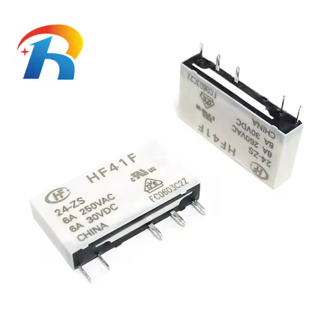 Free Shipping 5Pcs Power Relay HF41F 5/12/24V -ZS HF41F-5-ZS HF41F-12-ZS HF41F-24-ZS 5Pin 6A250V rel