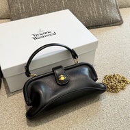 Vivienne Westwood Abbey 黑色真皮手袋 包包