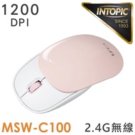 【INTOPIC】MSW-C100-PK 2.4GHz 飛碟 無線滑鼠 可充電