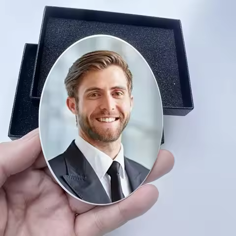 2D Flat Not 3D 1pc Custom Photo Memorial Headstone Tile Customizable Cemetery Decorations for Grave