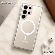 Samsung S24 Ultra S24 Plus S24 Clear MagSafe Aesthetic Premium Anti-Yellow Case